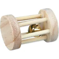 Trixie Speelrol Hout Met Bel 5 X 3,5 Cm