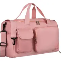 Peterson Weekendtas - Polyester - Roze - Met Buitenzakken