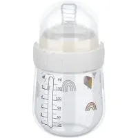 Mepal Mio Babyfles - 165 ml - Anti-koliek - Spiraalontwerp voorkomt verstopping - Siliconen van medische kwaliteit - Sunshine & Rainbow