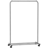 Songmics Kledingrek 91 cm breed op wielen, Grijs