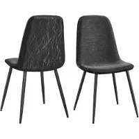 Vasagle Eetkamerstoelen met chenille bekleding, Leigrijs / 2er Set