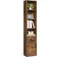 Vasagle Boekenkast met deur en open vakken, Vintagebruin / 31,8B cm