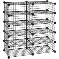 Songmics Doe-het-zelf schoenenrek, Zwart