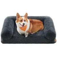 Feandrea FluffyHug hondenmand met afneembare hoes, L (91 x 68 x 23 cm) / Donkergrijs
