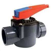 Cepex 16059 Ø50-63 2-way Rotary Disc Valve Female/male Solvent Socket O-rings Epdm Zilver