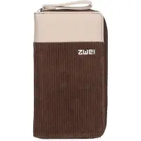 Zwei Portemonnee 'Eva' beige / bruin / zilver