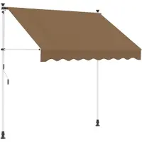 vidaXL Handmatig uitschuifbare luifel Beige 350 cm