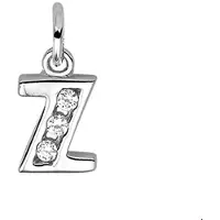Trendjuwelier huiscollectie Bedels Letter Z Zirkonia Rij Zilver