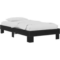 vidaXL Bedframe Zwart eiken 80 x 200 cm Bewerkt hout