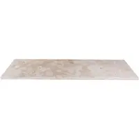 Saniclass Travertine Topblad - 140x46cm - 2 kraangaten - 2 sifon-uitsparingen - gemeleerd natuursteen