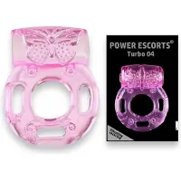 Power Escorts - Turbo 04 - Vibrerende Cockring - Flexibel - BR73 - Roze