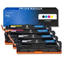 PrintAbout Toner 716 4-kleuren Multipack Hoge capaciteit geschikt voor Canon