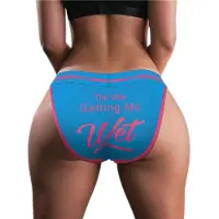 Lovetoy - Getting me Wet - Bedrukt Vibrerend Sexy Slipje - Blauw