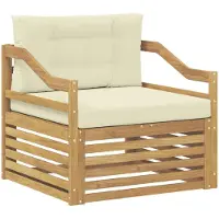 vidaXL Buitensofa Wit en crèmekleurig
