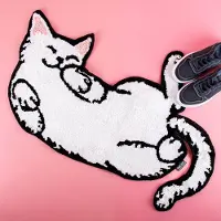 Bitten Sleepy Cat Rug