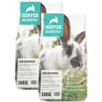 Hopper 2x10 kg selective konijnenvoer