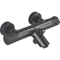 OEM Douchemengkraan, thermostaatkraan, lange uitloop, zwart, model HW1