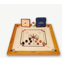 Ubergames Carrom Board - Compact spel van 68x68 cm - Eco Hardhout India