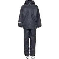 CeLaVi Regenkleding m. Fleece - Recyclen PU - Dark Navy - - 130 - Regenkleding