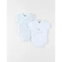 Noukie'S - Rompertje - 2 Pack - Meisjes - Bloemen en eenhoornmotief - Ecru - 1 maand 56