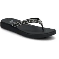 SKECHERS Teenslipper 'Meditation Luxe' zwart