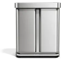 Simplehuman Prullenbak Liner Pocket Geborsteld Staal 34+24L