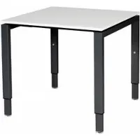 Schaffenburg Verstelbaar Bureau - Domino 80x80 grijs - zwart frame