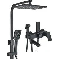 OEM Doucheset, moderne stijl, zwart, 4-voudig