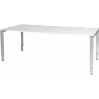 Schaffenburg Verstelbaar Bureau - Domino 200x90 wit - alu frame