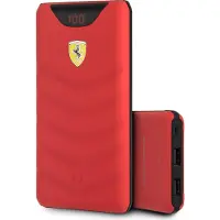 Ferrari Powerbank 10000mAh - Draadloos en USB - Geschikt voor Noodpakket - Rood