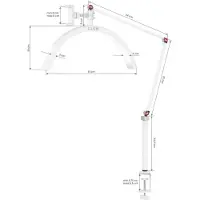 Active Nagel Lamp LED Moonlight Wit met tafelklem- Met dimfunctie - Tafellamp - Werklamp - Manicure
