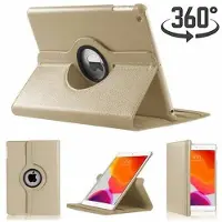 Ntech Hoes geschikt voor iPad 2021 / 2020 / 2019 (9e/8e/7e Generatie / 10.2 inch) draaibare Hoes met stylus pen - Goud