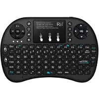 Rii i8+ toetsenbord RF Wireless + Bluetooth QWERTY Zwart