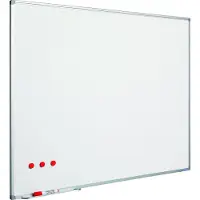Smit Visual Whitebord 30x45 cm Softline profiel 8mm, emailstaal wit