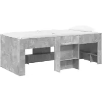 vidaXL Kinderhoogslaper Betongrijs 80 x 200 cm Bewerkt hout