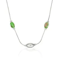 Orphelia Ketting 45 Cm Glass Sterling Zilver 925 Zk-2611