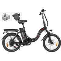 Samebike CY20 Elektrische Vouwfiets 20" – 250W Motor – 36V 13Ah Uitneembare Accu – 45–90 km Bereik – Shimano 7 Versnellingen – LED Display & Voor/achterverlichting – Opvouwbaar – Zwart