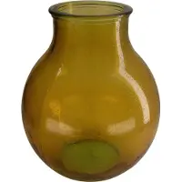 Dijk Natural Collections DKNC - Vaas Bonn - Gerecycled glas - 29x36x36 cm - Bruin