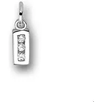Trendjuwelier huiscollectie Bedels Letter I Zirkonia Rij Zilver