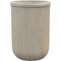 Baq Design Baq Plantenbak Vertical Rib Cylinder Rib Beige D 45 cm H 65 cm Opening 41 cm