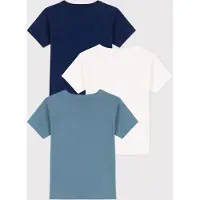 Petit Bateau Set van 3 katoenen T-shirts met korte mouwen voor kleine jongens Jongens Ondershirt - Maat 104