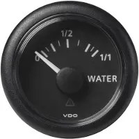 VDO 3-180 Ohm Fresh Water Level Instrument Zilver 52 mm