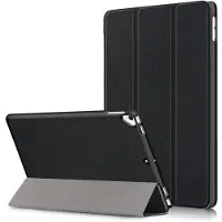 Ntech Hoes geschikt voor Apple iPad (2019 / 2020) 10.2 Smart Hoes Hard Case - Zwart