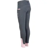 Harry's Horse Paardrijlegging Loulou Denim Full Grip Kids Denim-roze - XS
