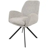 MySons Charles armstoel - draaipoot 360 - Milan Salt 'n pepper - eetkamerstoelen set van 2