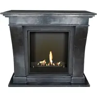Xaralyn Bio-ethanol haard - Kreta BIU-SBP - zwart gepolijst natuursteen - 3 KW verwarming - haardombouw inclusief inbouwhaard - schouw