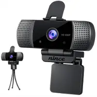 Nince Webcam Full HD 1080P - PC Webcam - Laptop Webcam - USB Webcam -