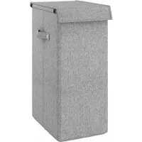 vidaXL Wasmand inklapbaar 26x34,5x59,5 cm kunstlinnen grijs