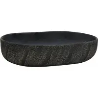 vidaXL Opzetwasbak ovaal 59x40x14 cm keramiek zwart