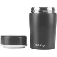 Vialli Design - Fuori - Lunch/Diner/Travel thermosfles - 500 mL - Zwart - Stainless steel (18/8) - Warm 12 uur - Koud 16 uur - Lichtgewicht